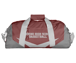 Duffle Bag, Merino High School Basketball, Men's Basketball, Teamtime, Team time, sublimation, custom sports apparel, team uniforms, spirit wear, spiritwear, sports uniforms, custom shirts, team store, custom team store, fundraiser sports, apparel fundraiser