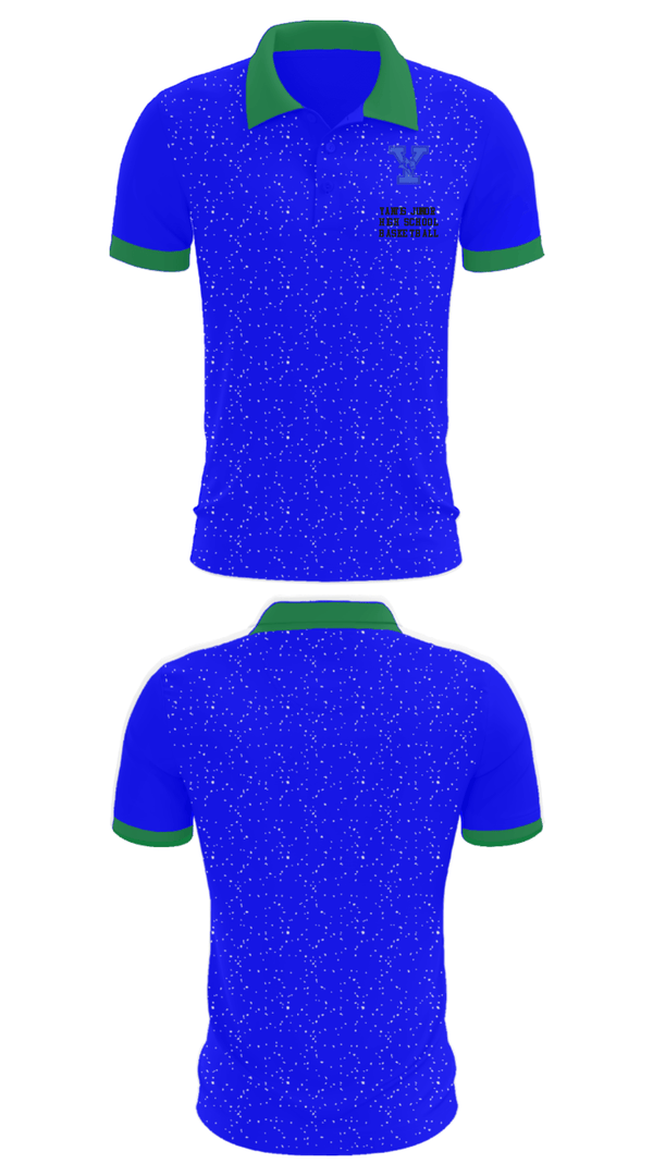 Short Sleeve Performance Polo, Yantis Junior High School Basketball, Men's Basketball, Teamtime, Team time, sublimation, custom sports apparel, team uniforms, spirit wear, spiritwear, sports uniforms, custom shirts, team store, custom team store, fundraiser sports, apparel fundraiser