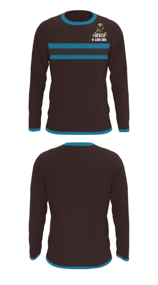 Long Sleeve Performance Shirt, TRENCH WARRIORS, Football, Teamtime, Team time, sublimation, custom sports apparel, team uniforms, spirit wear, spiritwear, sports uniforms, custom shirts, team store, custom team store, fundraiser sports, apparel fundraiser