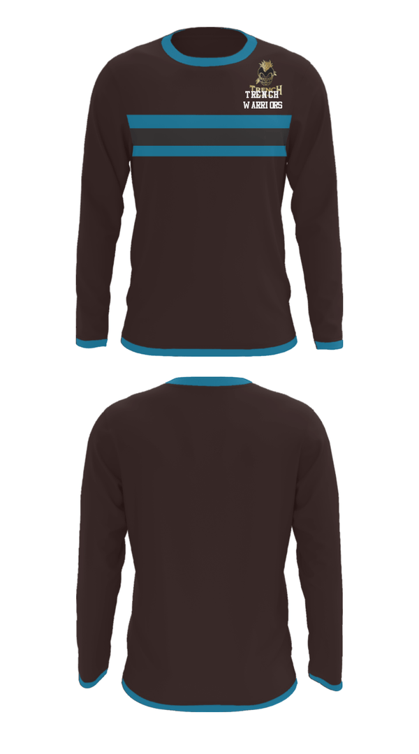 Long Sleeve Performance Shirt, TRENCH WARRIORS, Football, Teamtime, Team time, sublimation, custom sports apparel, team uniforms, spirit wear, spiritwear, sports uniforms, custom shirts, team store, custom team store, fundraiser sports, apparel fundraiser