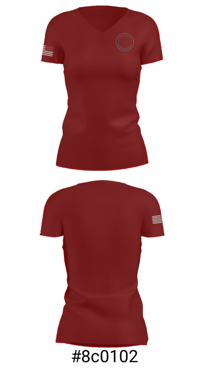 Boaz High School Basketball 15344082 Women's Short Sleeve V-neck Shirt - 21