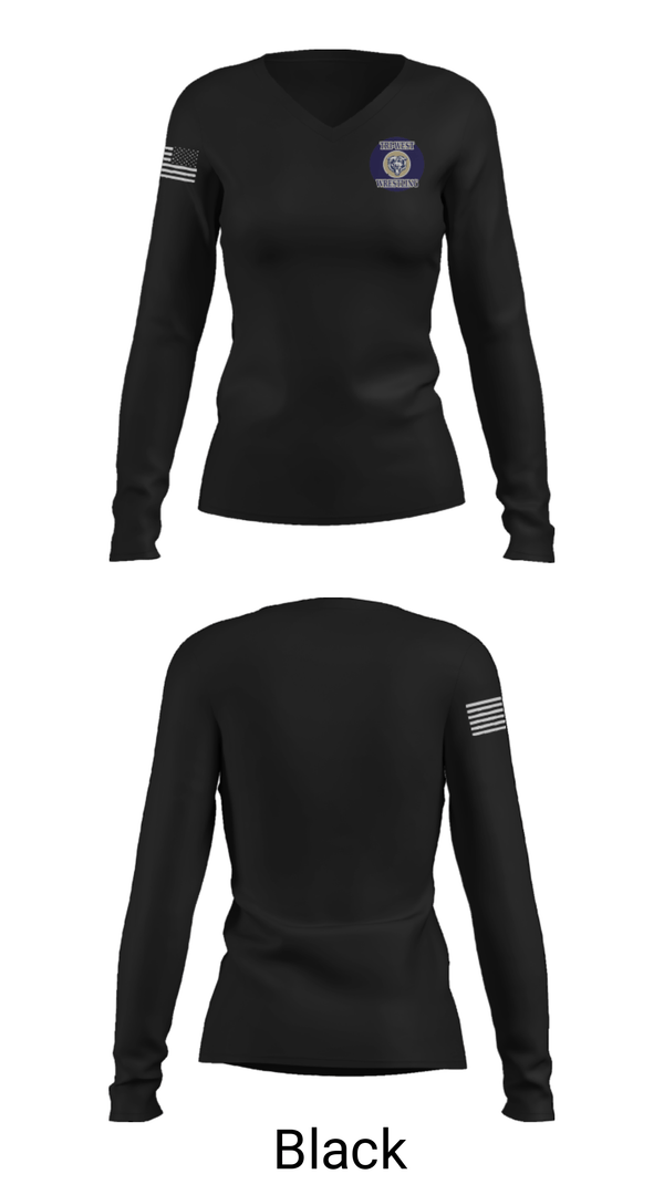 Women's Long Sleeve Vneck Shirt, Tri-West High School Wrestling, Wrestling, Teamtime, Team time, sublimation, custom sports apparel, team uniforms, spirit wear, spiritwear, sports uniforms, custom shirts, team store, custom team store, fundraiser sports, apparel fundraiser