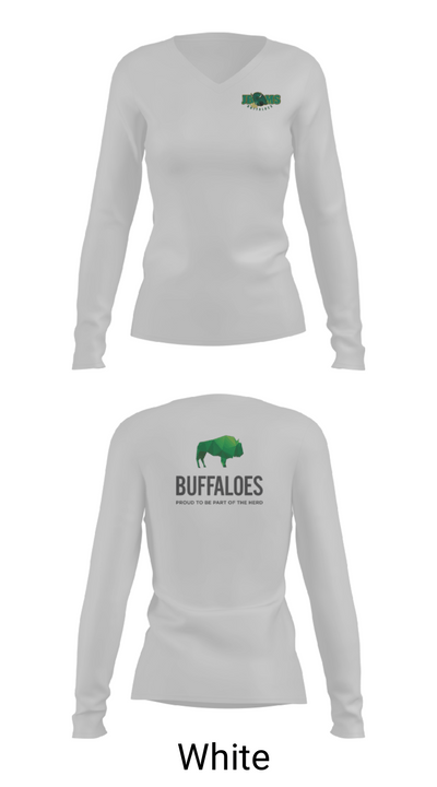 Bridger Middle School 54496281 Women's Long Sleeve V-neck Shirt - 6