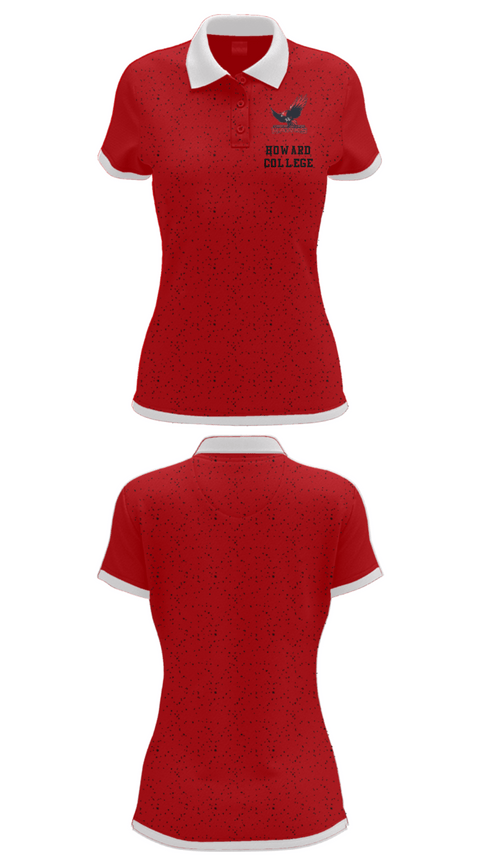 Women's Short Sleeve Performance Polo, Howard College, Spirit Store, Teamtime, Team time, sublimation, custom sports apparel, team uniforms, spirit wear, spiritwear, sports uniforms, custom shirts, team store, custom team store, fundraiser sports, apparel fundraiser