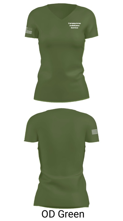 Corunna Area Ambulance Service 40579524 Women's Short Sleeve V-neck Shirt - 28
