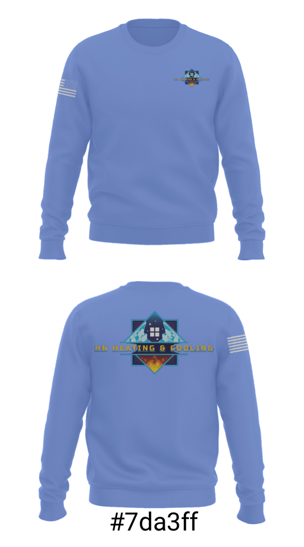Crew Neck Sweatshirt, HN Heating & Cooling, , Teamtime, Team time, sublimation, custom sports apparel, team uniforms, spirit wear, spiritwear, sports uniforms, custom shirts, team store, custom team store, fundraiser sports, apparel fundraiser