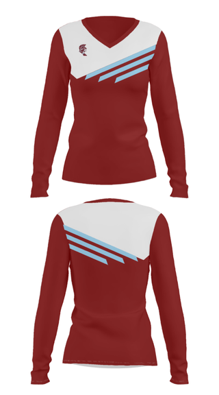 Women's Long Sleeve Vneck Shirt, Saint Joseph-Ogden High School Wrestling, Wrestling, Teamtime, Team time, sublimation, custom sports apparel, team uniforms, spirit wear, spiritwear, sports uniforms, custom shirts, team store, custom team store, fundraiser sports, apparel fundraiser