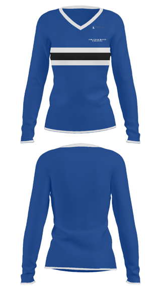 Women's Long Sleeve Vneck Shirt, Queen Of The Miraculous Medal School, Spirit Store, Teamtime, Team time, sublimation, custom sports apparel, team uniforms, spirit wear, spiritwear, sports uniforms, custom shirts, team store, custom team store, fundraiser sports, apparel fundraiser