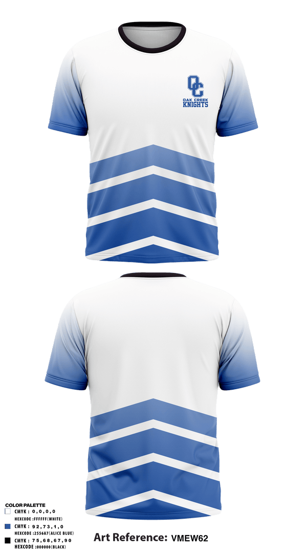 Short Sleeve Performance Shirt, Oak Creek Knights, Men's Volleyball, Teamtime, Team time, sublimation, custom sports apparel, team uniforms, spirit wear, spiritwear, sports uniforms, custom shirts, team store, custom team store, fundraiser sports, apparel fundraiser