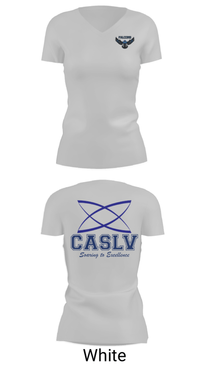 Coral Academy Of Science Las Vegas Centennial Hills 41047024 Women's Short Sleeve V-neck Shirt - 7