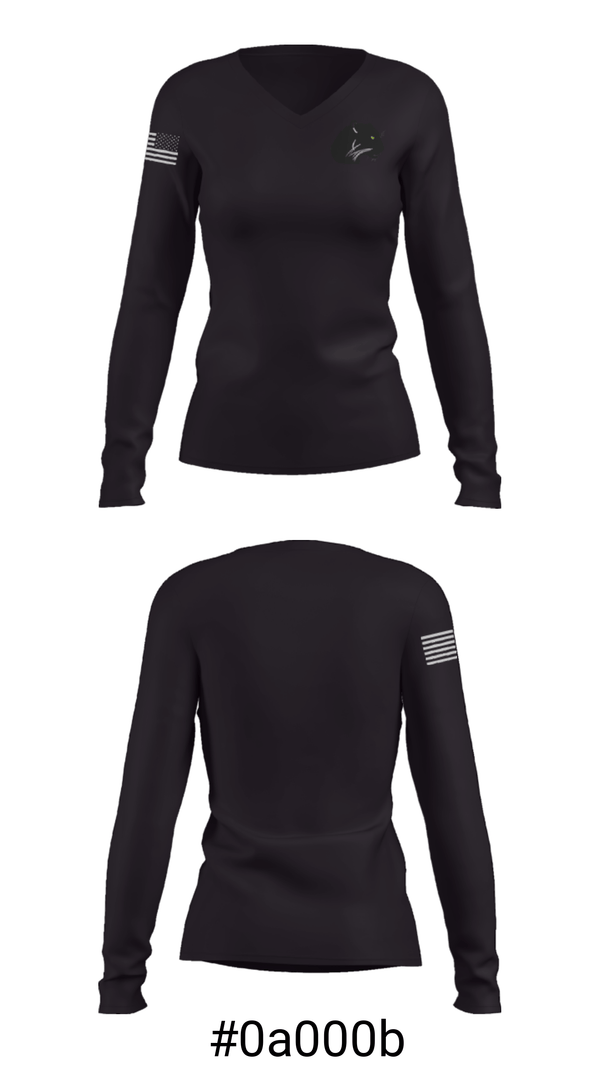 Women's Long Sleeve Vneck Shirt, Park Avenue Elementary School, Spirit Store, Teamtime, Team time, sublimation, custom sports apparel, team uniforms, spirit wear, spiritwear, sports uniforms, custom shirts, team store, custom team store, fundraiser sports, apparel fundraiser