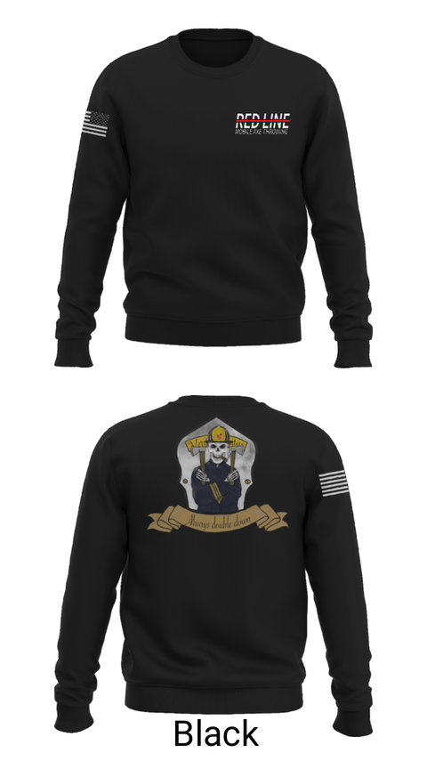 Crew Neck Sweatshirt, Red Line Mobile Axe Throwing, , Teamtime, Team time, sublimation, custom sports apparel, team uniforms, spirit wear, spiritwear, sports uniforms, custom shirts, team store, custom team store, fundraiser sports, apparel fundraiser