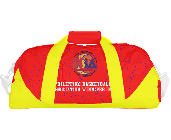 Duffle Bag, Philippine Basketball Association Winnipeg Inc, Men's Basketball, Teamtime, Team time, sublimation, custom sports apparel, team uniforms, spirit wear, spiritwear, sports uniforms, custom shirts, team store, custom team store, fundraiser sports, apparel fundraiser