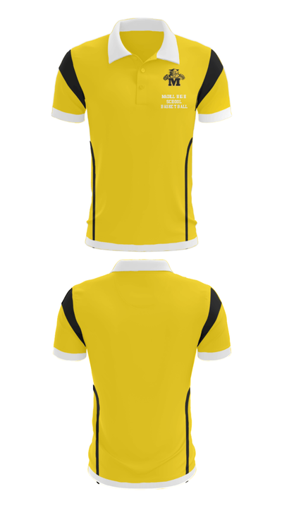 Madill High School Basketball 17460424 Short Sleeve Performance Polo - 37