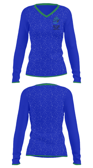Women's Long Sleeve Vneck Shirt, Clear-Creek Amana Middle School Basketball, Men's Basketball, Teamtime, Team time, sublimation, custom sports apparel, team uniforms, spirit wear, spiritwear, sports uniforms, custom shirts, team store, custom team store, fundraiser sports, apparel fundraiser