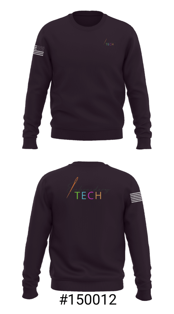 Crew Neck Sweatshirt, Embroidery Tech, , Teamtime, Team time, sublimation, custom sports apparel, team uniforms, spirit wear, spiritwear, sports uniforms, custom shirts, team store, custom team store, fundraiser sports, apparel fundraiser