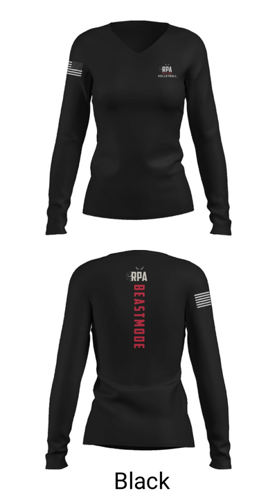RISE 47806595 Women's Long Sleeve V-neck Shirt - 13