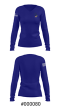 New Martinsville Junior Sports 82171066 Women's Long Sleeve V-neck Shirt - 20