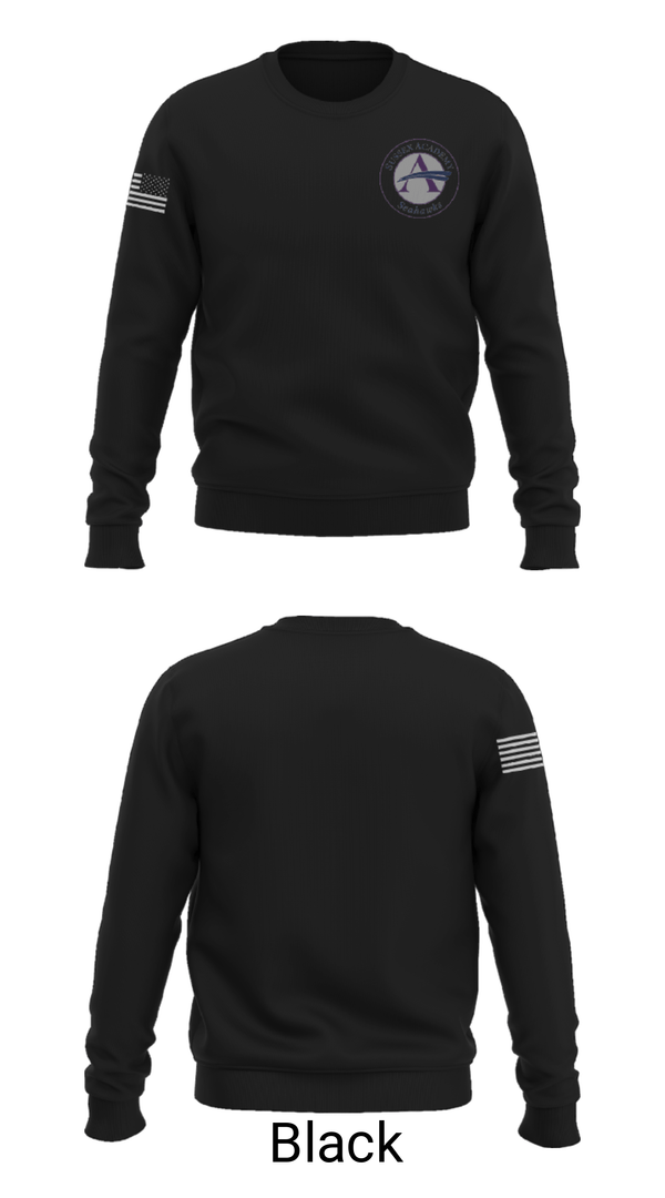 Crew Neck Sweatshirt, Sussex Academy High School Swimming, Swimming, Teamtime, Team time, sublimation, custom sports apparel, team uniforms, spirit wear, spiritwear, sports uniforms, custom shirts, team store, custom team store, fundraiser sports, apparel fundraiser