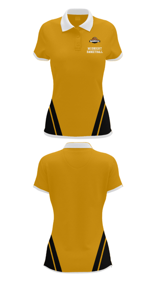 Women's Short Sleeve Performance Polo, Midnight Basketball, Men's Basketball, Teamtime, Team time, sublimation, custom sports apparel, team uniforms, spirit wear, spiritwear, sports uniforms, custom shirts, team store, custom team store, fundraiser sports, apparel fundraiser