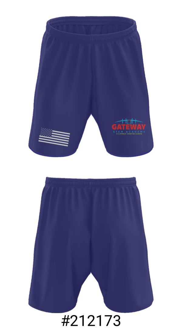 Athletic Shorts With Pockets, Gateway Stem Academy Charter School, Spirit Store, Teamtime, Team time, sublimation, custom sports apparel, team uniforms, spirit wear, spiritwear, sports uniforms, custom shirts, team store, custom team store, fundraiser sports, apparel fundraiser
