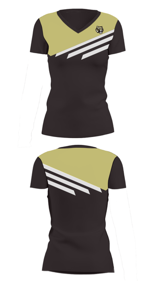 Women's Short Sleeve Vneck Shirt, Oak Forest High School, Spirit Store, Teamtime, Team time, sublimation, custom sports apparel, team uniforms, spirit wear, spiritwear, sports uniforms, custom shirts, team store, custom team store, fundraiser sports, apparel fundraiser