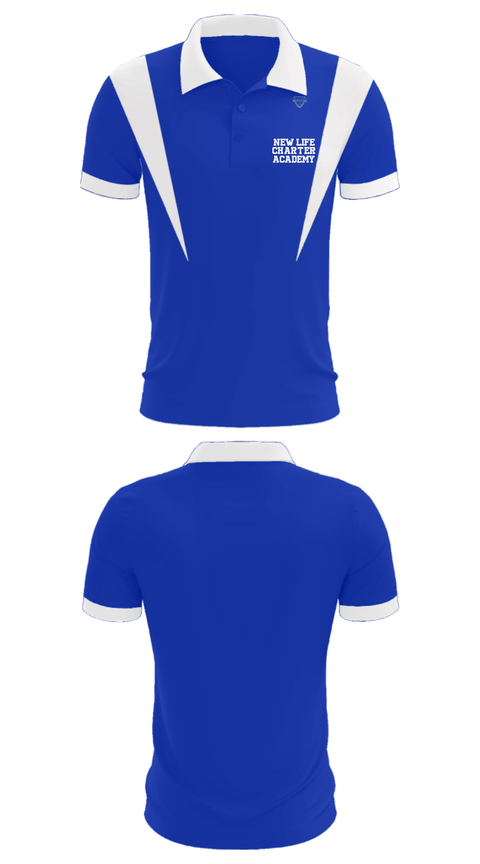 Short Sleeve Performance Polo, New Life Charter Academy, Spirit Store, Teamtime, Team time, sublimation, custom sports apparel, team uniforms, spirit wear, spiritwear, sports uniforms, custom shirts, team store, custom team store, fundraiser sports, apparel fundraiser