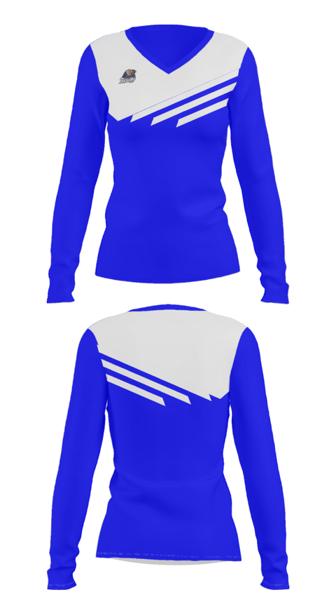 Women's Long Sleeve Vneck Shirt, Hot Springs High School Basketball, Men's Basketball, Teamtime, Team time, sublimation, custom sports apparel, team uniforms, spirit wear, spiritwear, sports uniforms, custom shirts, team store, custom team store, fundraiser sports, apparel fundraiser