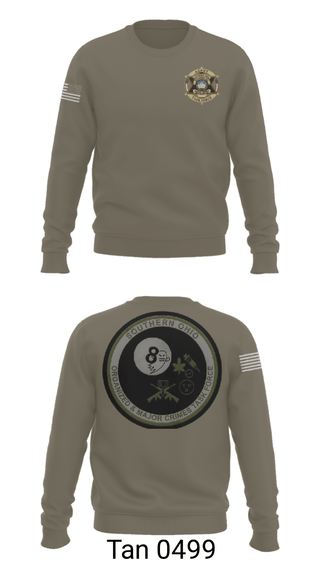 Crew Neck Sweatshirt, Southern Ohio Organized and Major Crimes Task Force, Police, Teamtime, Team time, sublimation, custom sports apparel, team uniforms, spirit wear, spiritwear, sports uniforms, custom shirts, team store, custom team store, fundraiser sports, apparel fundraiser
