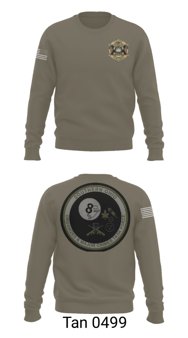 Crew Neck Sweatshirt, Southern Ohio Organized and Major Crimes Task Force, Police, Teamtime, Team time, sublimation, custom sports apparel, team uniforms, spirit wear, spiritwear, sports uniforms, custom shirts, team store, custom team store, fundraiser sports, apparel fundraiser