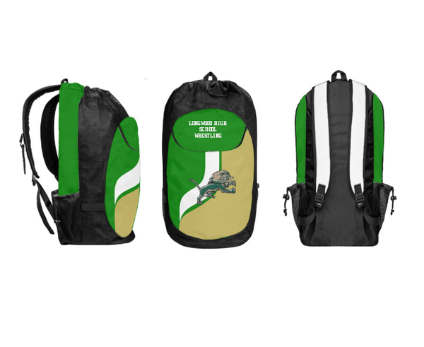 Gear Bag, Longwood High School Wrestling, Wrestling, Teamtime, Team time, sublimation, custom sports apparel, team uniforms, spirit wear, spiritwear, sports uniforms, custom shirts, team store, custom team store, fundraiser sports, apparel fundraiser