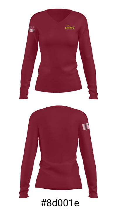 Royal Legacy Christian Academy 35364340 Women's Long Sleeve V-neck Shirt - 20