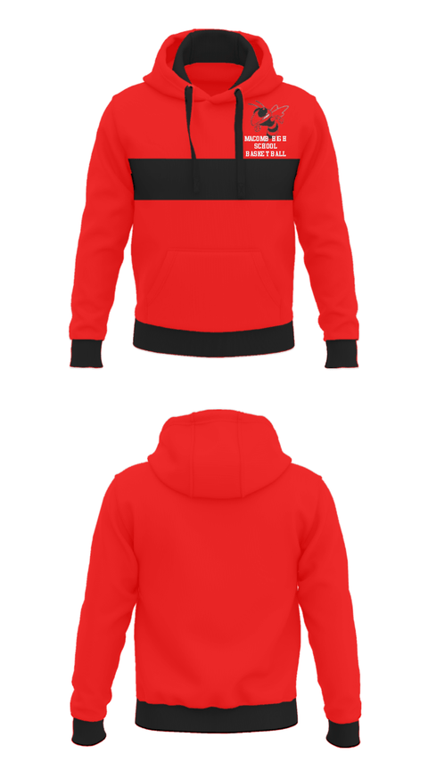 Hoodie, Macomb High School Basketball, Men's Basketball, Teamtime, Team time, sublimation, custom sports apparel, team uniforms, spirit wear, spiritwear, sports uniforms, custom shirts, team store, custom team store, fundraiser sports, apparel fundraiser