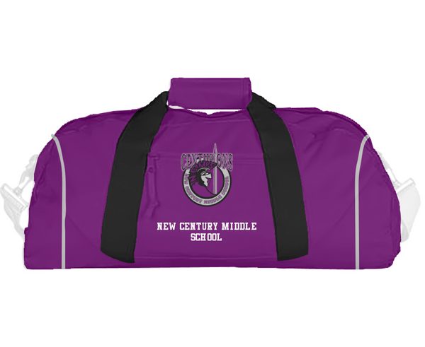 Duffle Bag, New Century Middle School, Spirit Store, Teamtime, Team time, sublimation, custom sports apparel, team uniforms, spirit wear, spiritwear, sports uniforms, custom shirts, team store, custom team store, fundraiser sports, apparel fundraiser