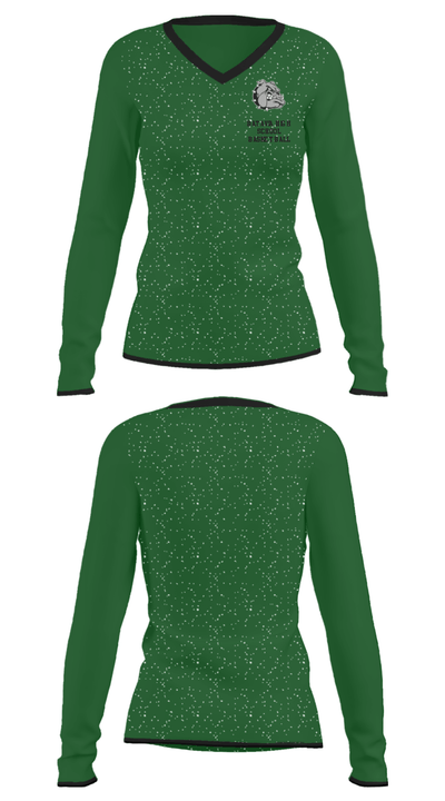 Batavia High School Basketball 91746982 Women's Long Sleeve V-neck Shirt - 34