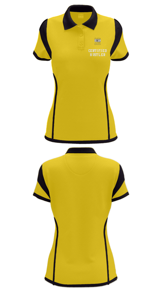 Women's Short Sleeve Performance Polo, Certified HustlerCertified Hustler, , Teamtime, Team time, sublimation, custom sports apparel, team uniforms, spirit wear, spiritwear, sports uniforms, custom shirts, team store, custom team store, fundraiser sports, apparel fundraiser