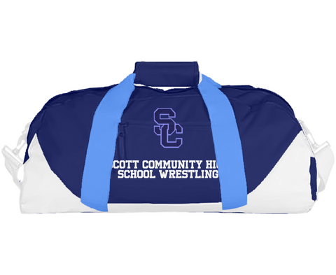Duffle Bag, Scott Community High School Wrestling, Wrestling, Teamtime, Team time, sublimation, custom sports apparel, team uniforms, spirit wear, spiritwear, sports uniforms, custom shirts, team store, custom team store, fundraiser sports, apparel fundraiser