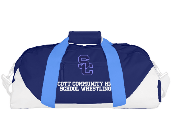 Duffle Bag, Scott Community High School Wrestling, Wrestling, Teamtime, Team time, sublimation, custom sports apparel, team uniforms, spirit wear, spiritwear, sports uniforms, custom shirts, team store, custom team store, fundraiser sports, apparel fundraiser