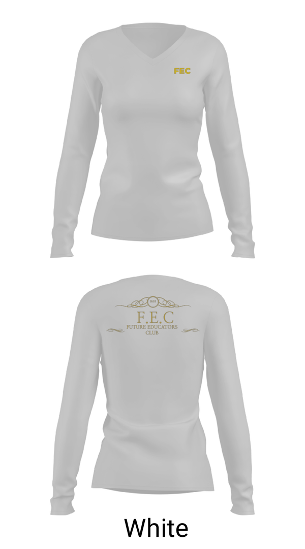 Women's Long Sleeve Vneck Shirt, FEC club, , Teamtime, Team time, sublimation, custom sports apparel, team uniforms, spirit wear, spiritwear, sports uniforms, custom shirts, team store, custom team store, fundraiser sports, apparel fundraiser