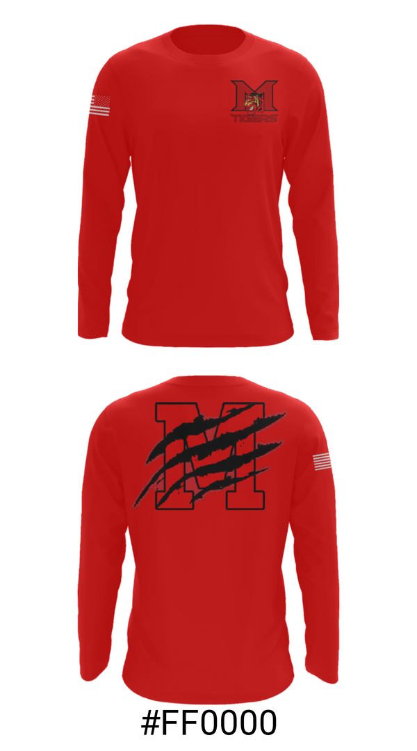 Long Sleeve Performance Shirt, Mansfield High School Basketball, Men's Basketball, Teamtime, Team time, sublimation, custom sports apparel, team uniforms, spirit wear, spiritwear, sports uniforms, custom shirts, team store, custom team store, fundraiser sports, apparel fundraiser