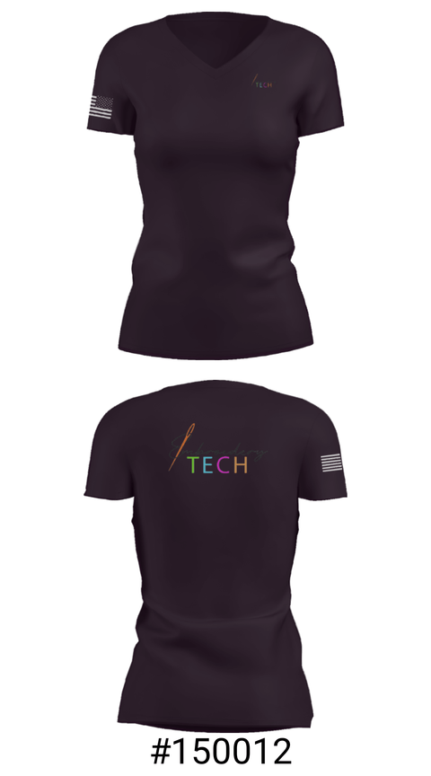 Women's Short Sleeve Vneck Shirt, Embroidery Tech, , Teamtime, Team time, sublimation, custom sports apparel, team uniforms, spirit wear, spiritwear, sports uniforms, custom shirts, team store, custom team store, fundraiser sports, apparel fundraiser
