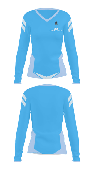 Women's Long Sleeve Vneck Shirt, OSOS CONCRETE LLC, , Teamtime, Team time, sublimation, custom sports apparel, team uniforms, spirit wear, spiritwear, sports uniforms, custom shirts, team store, custom team store, fundraiser sports, apparel fundraiser