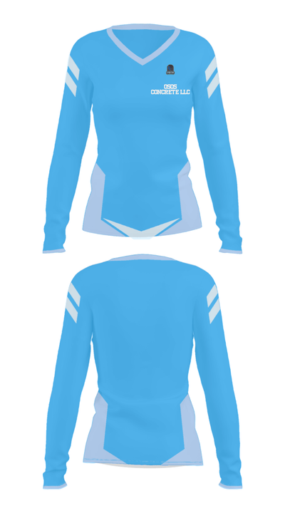 OSOS CONCRETE LLC 97572921 Women's Long Sleeve V-neck Shirt - 27