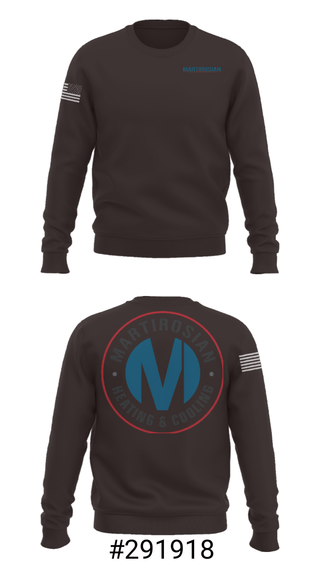 Crew Neck Sweatshirt, Martirosian Heating and Cooling, , Teamtime, Team time, sublimation, custom sports apparel, team uniforms, spirit wear, spiritwear, sports uniforms, custom shirts, team store, custom team store, fundraiser sports, apparel fundraiser