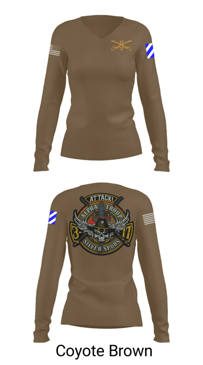 A/3-17 ACS 71294837 Women's Long Sleeve V-neck Shirt - 15