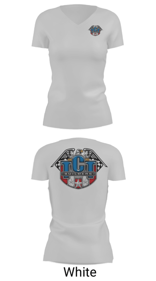 Women's Short Sleeve Vneck Shirt, TCT Builders Inc., , Teamtime, Team time, sublimation, custom sports apparel, team uniforms, spirit wear, spiritwear, sports uniforms, custom shirts, team store, custom team store, fundraiser sports, apparel fundraiser