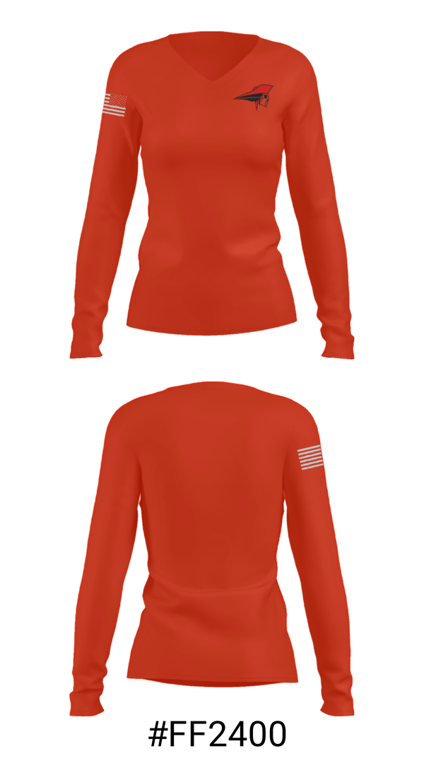Women's Long Sleeve Vneck Shirt, Perry High School Softball, Softball, Teamtime, Team time, sublimation, custom sports apparel, team uniforms, spirit wear, spiritwear, sports uniforms, custom shirts, team store, custom team store, fundraiser sports, apparel fundraiser