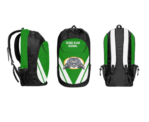 Gear Bag, Biggs High School, Spirit Store, Teamtime, Team time, sublimation, custom sports apparel, team uniforms, spirit wear, spiritwear, sports uniforms, custom shirts, team store, custom team store, fundraiser sports, apparel fundraiser