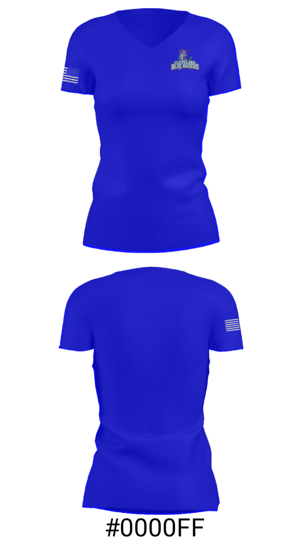 Women's Short Sleeve Vneck Shirt, Cleveland Middle School Swimming, Swimming, Teamtime, Team time, sublimation, custom sports apparel, team uniforms, spirit wear, spiritwear, sports uniforms, custom shirts, team store, custom team store, fundraiser sports, apparel fundraiser