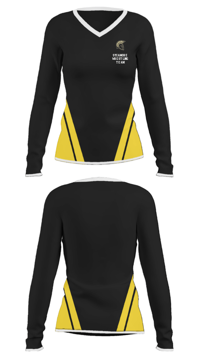 Sycamore wrestling team 53220938 Women's Long Sleeve V-neck Shirt - 24